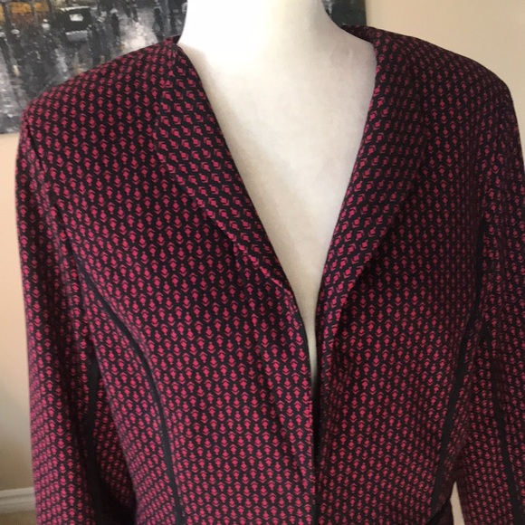 XOXO Red/Black Zipper Pockets Single Hook Closure Lined Blazer-Size XL - Picture 6 of 10